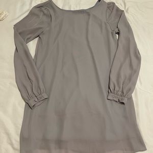 Lulus gray long sleeve mini dress